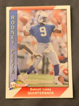 Rodney Peete Lions Card 1991 #345 Pacific NFL Football Collectible QB - $3.96