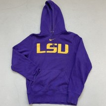 Nike LSU Tigers Hoodie Mens Sz Small Purple Sweatshirt College Center Swoosh - £23.73 GBP