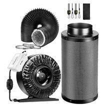 Grow Tent Ventilation System Kit: 4 Inch 203 Cfm Inline Fan With Speed C... - £163.85 GBP