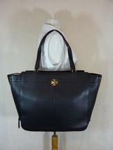 NWT Tory Burch Black Pebbled Leather Ivy Side Zip Tote - $525 - £328.91 GBP