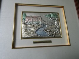 Argento Silver Framed Panel Sterling Paesaggio Italian Countyside Landscape .925 - £138.48 GBP