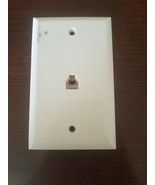 Telephone Wall Plate White Jack modular - $296.98 MXN