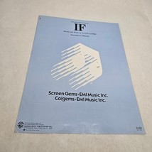 If by David Gates Recorded by Bread Updated Arrangement 1984 Sheet Music - $8.98