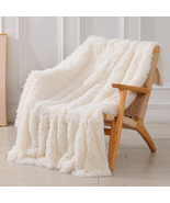 Decorative Extra Soft Fuzzy Faux Fur Throw Blanket 50&quot; X 60&quot;,Solid Rever... - $23.06