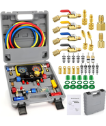 Automotive 4 Way AC Gauge Set R1234YF R134A and R404A Refrigerants with ... - $3,390.72 MXN