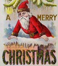 Santa Claus Big Large Letter Christmas Postcard SL &amp; Co Vintage Embossed... - $14.73