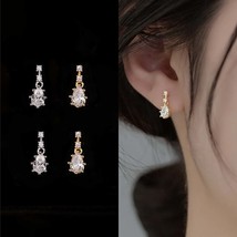 Teardrop Diamond Earrings For Women Dainty Pear Cut Diamond Stud Earrings - £11.03 GBP
