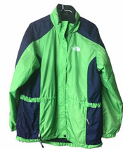 The North Face Fleece Full Zip Jacket Sz S Green &amp; Blue Women Petites - $15.00