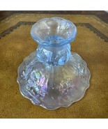 Vintage Fenton Blue Opalescent Electric Glass 3” Taper Candle Holder - $26.87 CAD