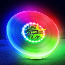 Glow in The Dark LED Flying Disc 7 Dynamic Modes 7 Colors IP65 Waterproof Perfec - £44.79 GBP