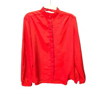 Country Sophisticates Womens Button Down Shirt Red Size 38&quot; Long Sleeve - £11.36 GBP