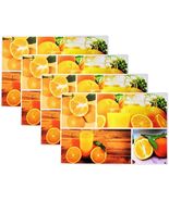 Homestyle Set of 4 Foam Backed Placemats Oranges &amp; Juice 12x18 inch - $251.49 MXN