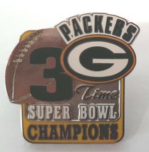 Collectible Football Pin Tac 1997 Green Bay Packers 3-Time Super Bowl Champions - $9.99