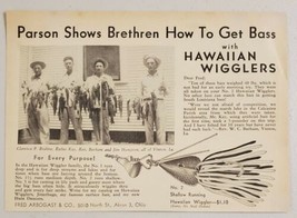 1946 Print Ad Fred Arbogast No. 2 Hawaiian Wiggler Fishing Lure Made in ... - £7.86 GBP