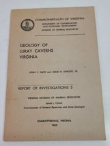 Geology of Luray Caverns Virginia 1962 Investigations 3 Softcover Book + Map - £19.32 GBP