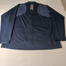 Adidas Climalite Men's Blue Full Zip Pockets Long Sleeve Shirt Size Large L image 2