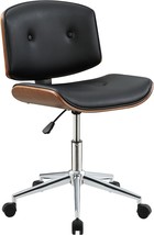 Black Pu And Walnut Acme Camila Office Chair, Model Number 92418. - £112.13 GBP