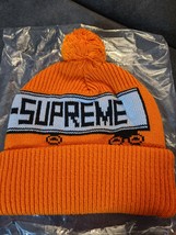 Supreme Beanie Hat Men&#39;s One Size Orange Knit Winter Fall Fashion Casual... - £27.68 GBP