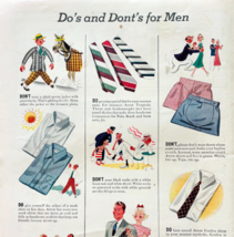 1938 Arrow Men&#39;s Clothing Advertisement Fashion Do&#39;s And Dont&#39;s For Men ... - $24.99