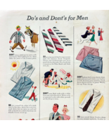 1938 Arrow Men&#39;s Clothing Advertisement Fashion Do&#39;s And Dont&#39;s For Men ... - $460.75 MXN