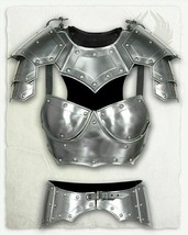 Medieval Knight Queen Lady Woman Half Body Armor Suit - LARP 18GA Steel - £297.12 GBP