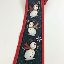 Christmas Three Snowman Black and Red Mens Tie Holiday Party Necktie Coo... - £7.41 GBP
