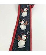 Christmas Three Snowman Black and Red Mens Tie Holiday Party Necktie Coo... - £7.56 GBP