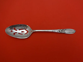 White Orchid by Community Plate Silverplate Pierced Serving Spoon 8 1/4" Orig - $18.81