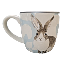 Williams Sonoma Damask Easter Rabbit Bunny Mugs Coffee Tea Farm Country - £14.84 GBP