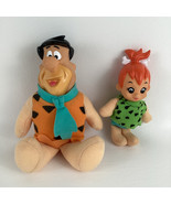 Flintstones Plush Stuffed Soft Body Doll 8&quot; Fred 6&quot; Pebbles Vintage 90s ... - $47.32 CAD