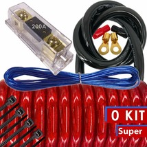 NEW Audiotek 0 Gauge Amp Kit Amplifier Install Wiring HOT 0 Ga Wire 5500... - $78.99