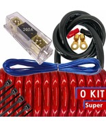 NEW Audiotek 0 Gauge Amp Kit Amplifier Install Wiring HOT 0 Ga Wire 5500... - £62.11 GBP