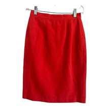 Variazioni Vintage 80s Red Linen Blend Skirt Size 2 - £35.61 GBP