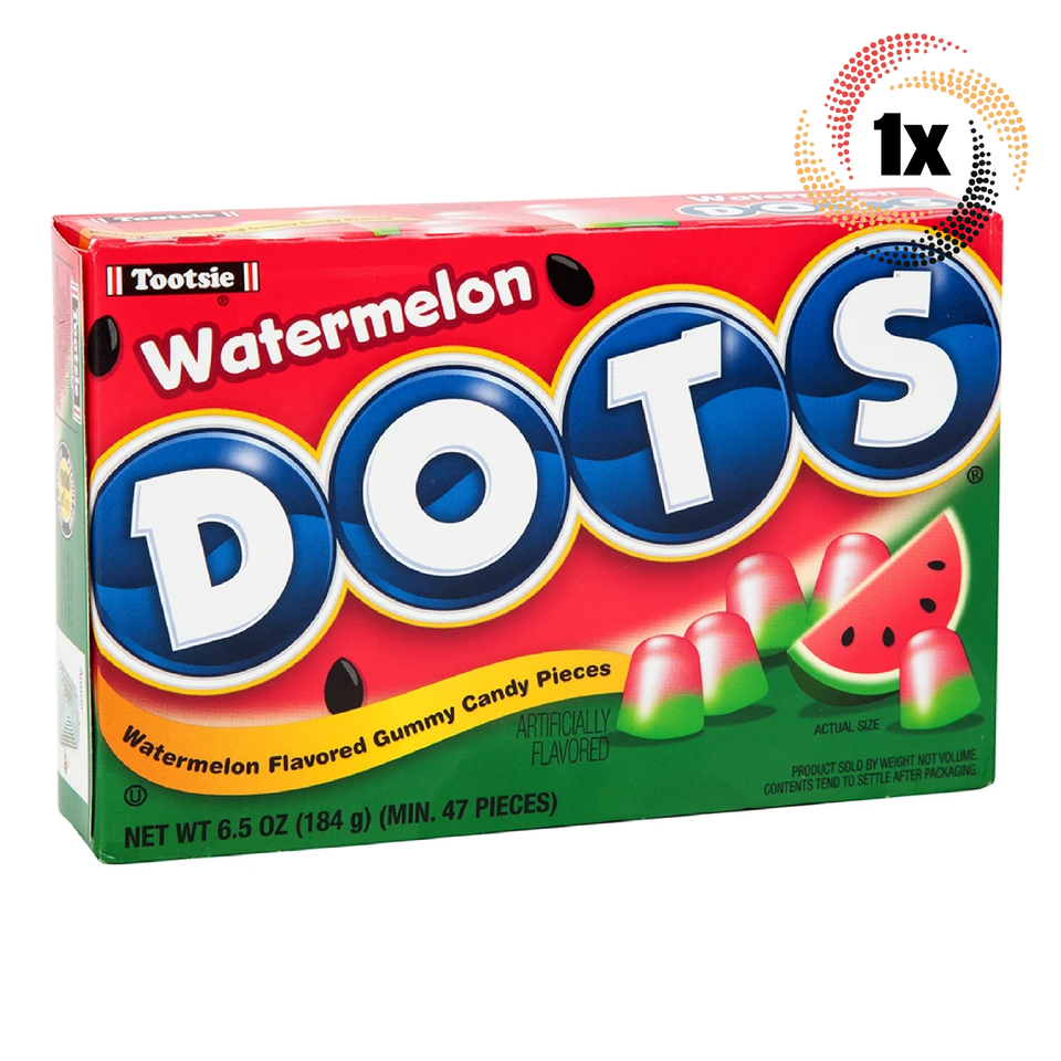 1x Pack | Dots Watermelon Assorted Fruit Gumdrops Candy Theater Box | 6.5oz - $9.68
