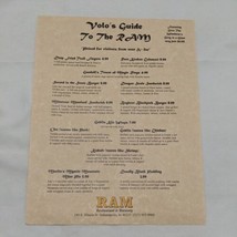 Gen Con Ram Restaurant And Brewery Indianoplis Volos Guide Specials Food... - £75.69 GBP