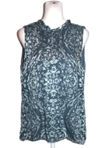 White House Black Market Sleeveless Blouse Shirt Women&#39;s Size M Gray Sil... - £17.77 GBP