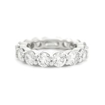 Authenticity Guarantee 
Round Diamond Eternity Ring Wedding Band 14K White Go... - £9,566.87 GBP