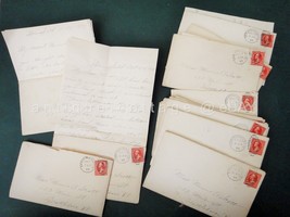 1899 antique LOT 17 LETTERS love MINNIE SCOTT brattleboro vt ROBERT SHEL... - £97.43 GBP