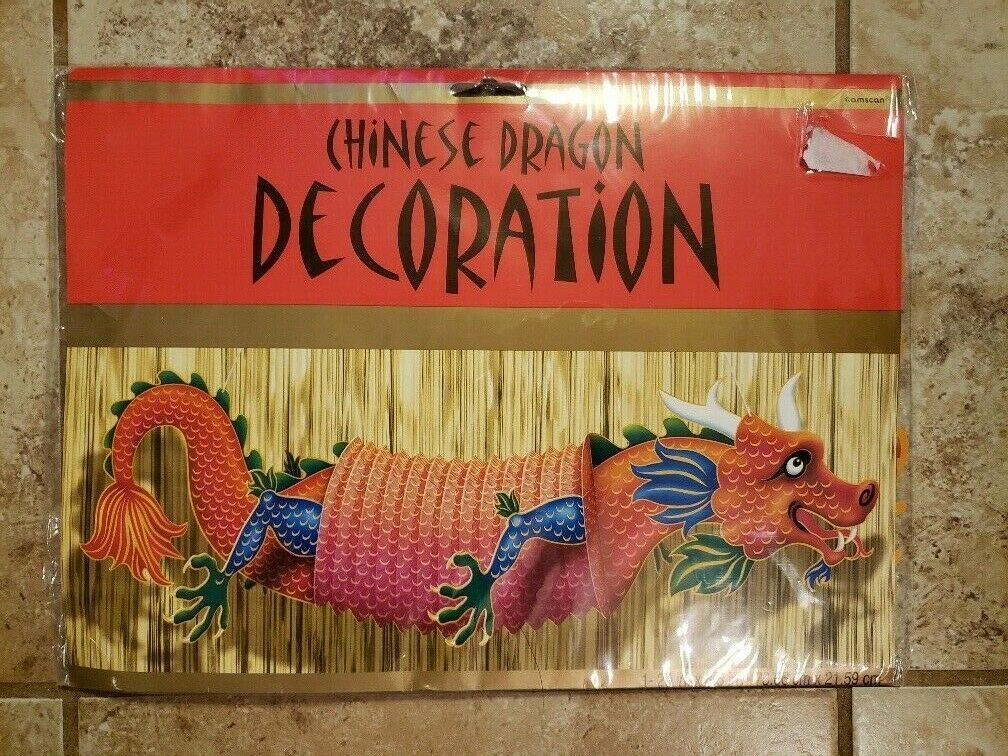 Primary image for Amscan New NIP Colorful Chinese Dragon Decoration Paper and Tissue FREE SHIPPING