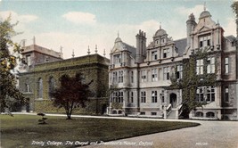 Oxford Uk Trinity College~The Chapel~The President&#39;s House~Mirror Seris Postcard - £5.81 GBP