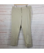 Tommy Bahama Women&#39;s Gemma Fit Khaki Flat Front Pants Size 14 NWT - $74.47 CAD