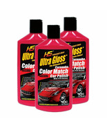 Red Car wax Polish Ultra Gloss HS 10 oz 3 Pack Carnauba Color Match - $41.32 CAD