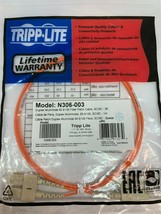 NEW TRIPP LITE N306-003 Duplex Multimode 62.5/125 Fiber Patch Cable SC/SC 3ft - £9.47 GBP