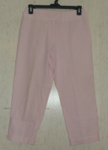 New Womens Pendleton Pink &amp; White Stripe Seersucker Capris Size 10 - £25.70 GBP