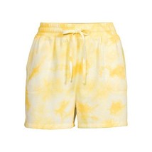 Time and Tru Women’s Coordinating Super Soft Fleece Shorts Yellow Size S... - £14.78 GBP