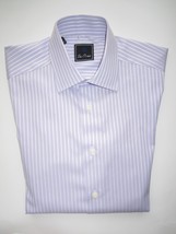 David Donahue Spread Texture Stripes Men’s Dress Shirt Orchid 15 |34-35 ... - £38.11 GBP