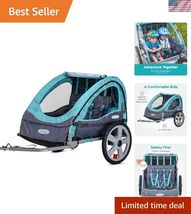 Sync and Take 2 Bike Trailer for Kids, Single and Double Seat Options, 5... - $204.03