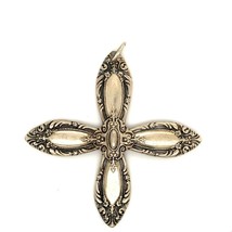 Vintage Signed Sterling Towle Detailed Embossed Ornate Ornament  Cross Pendant - £75.17 GBP