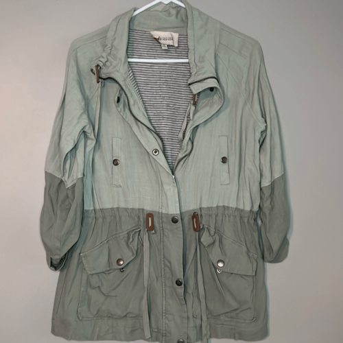 Primary image for Women’s Blu Pepper Green Woven Spring Linen Jacket size Medium