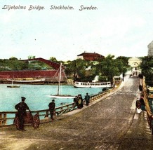 1903 Liljeholms Bridge Stockholm Sweden Posted Undivided Back Postcard - £19.88 GBP